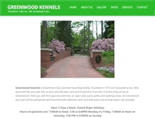 Tablet Screenshot of greenwoodkennels.com